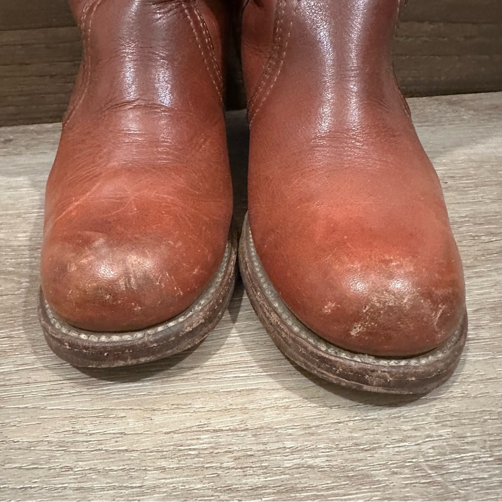 Frye Vintage Braided Sabrina Amber Brown Knee High Tall Boot Women's size 6 - Picture 5 of 16